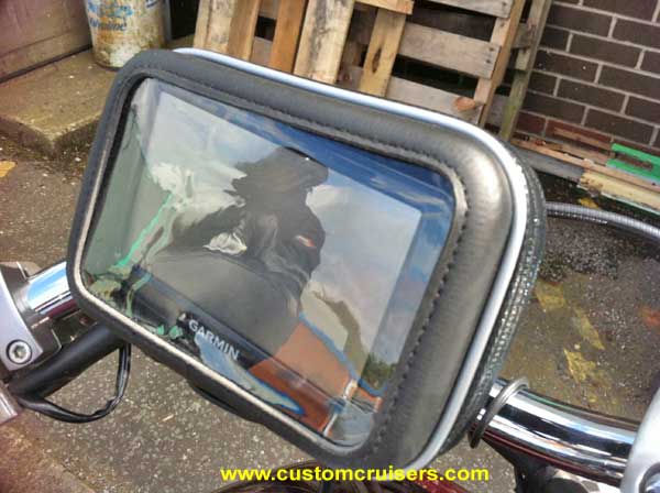 Waterproof motorcycle store sat nav holder